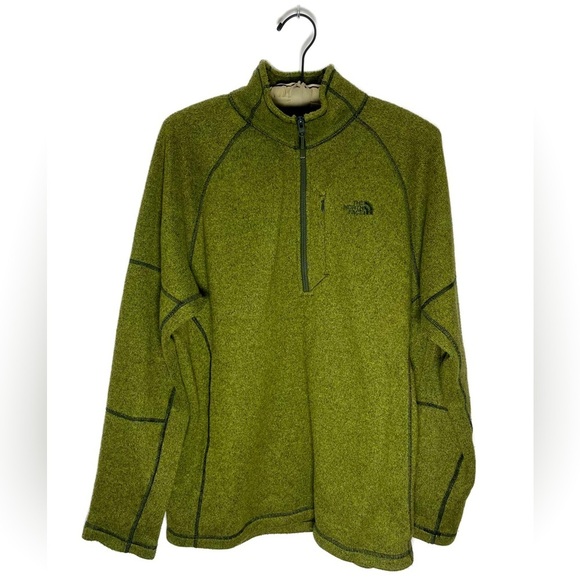 The North Face Other - The North Face Quarter Zip Pullover Fleece Sweater Green Sz LG